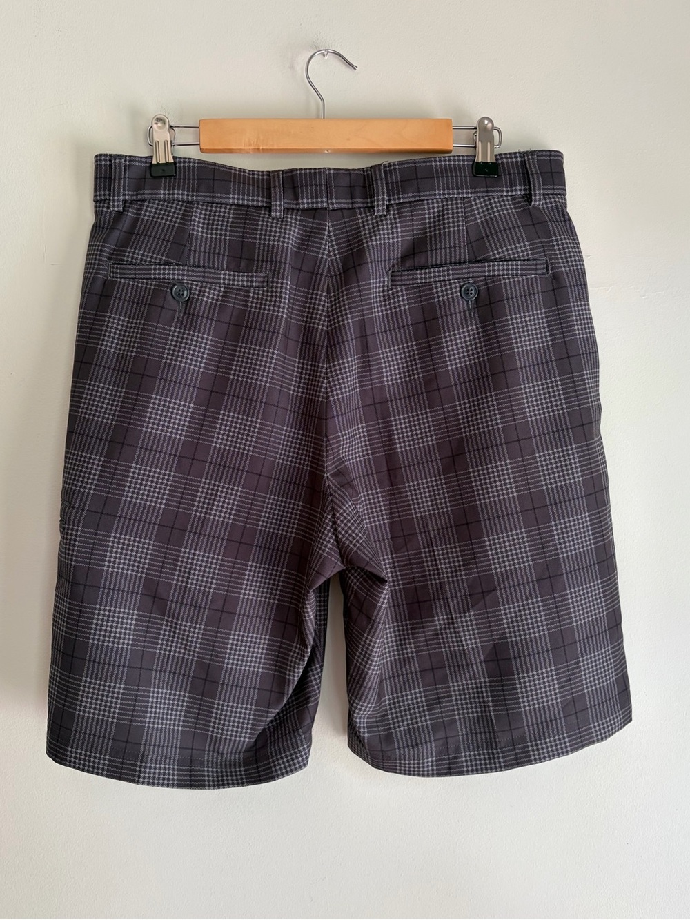 Pebble Beach Performance Men's Gray Plaid Golf Shorts Size 34 - Picture 5 of 6
